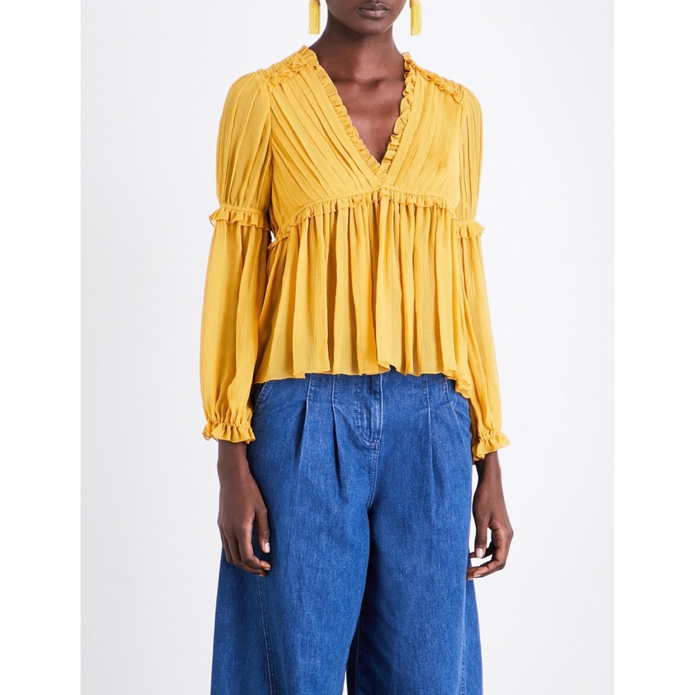 Ulla Johnson Mustard Yellow Blouse